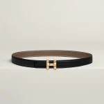 H Infini belt buckle & Reversible leather strap 24 mm
